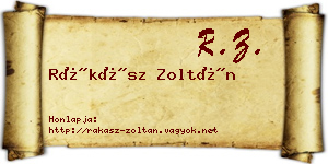Rákász Zoltán névjegykártya